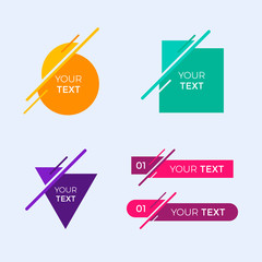 modern sliced effect graphic element template