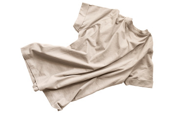 Crumpled t-shirt isolated