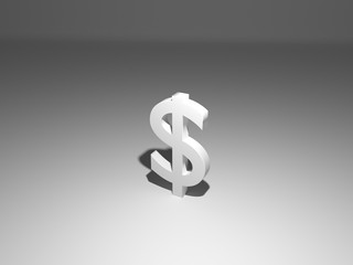 Obraz premium sign currency dollar, 3d illustration
