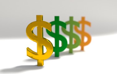 sign currency dollar, 3d illustration