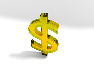 sign currency dollar, 3d illustration