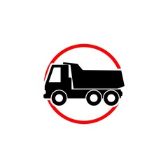 Truck silhouette concept business logo template 