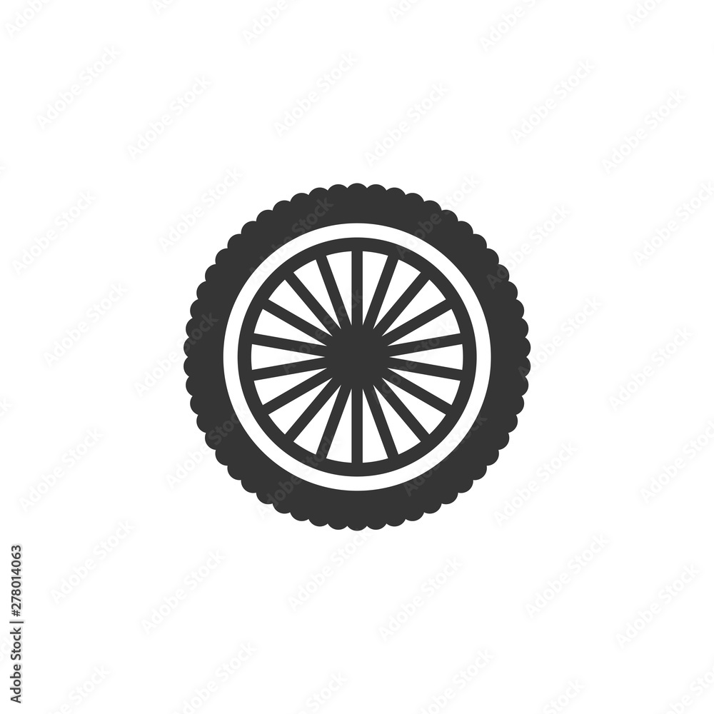 Aufkleber Car wheels icon template color editable. Wheels symbol vector sign isolated on white background. Simple logo vector illustration for graphic and web design.