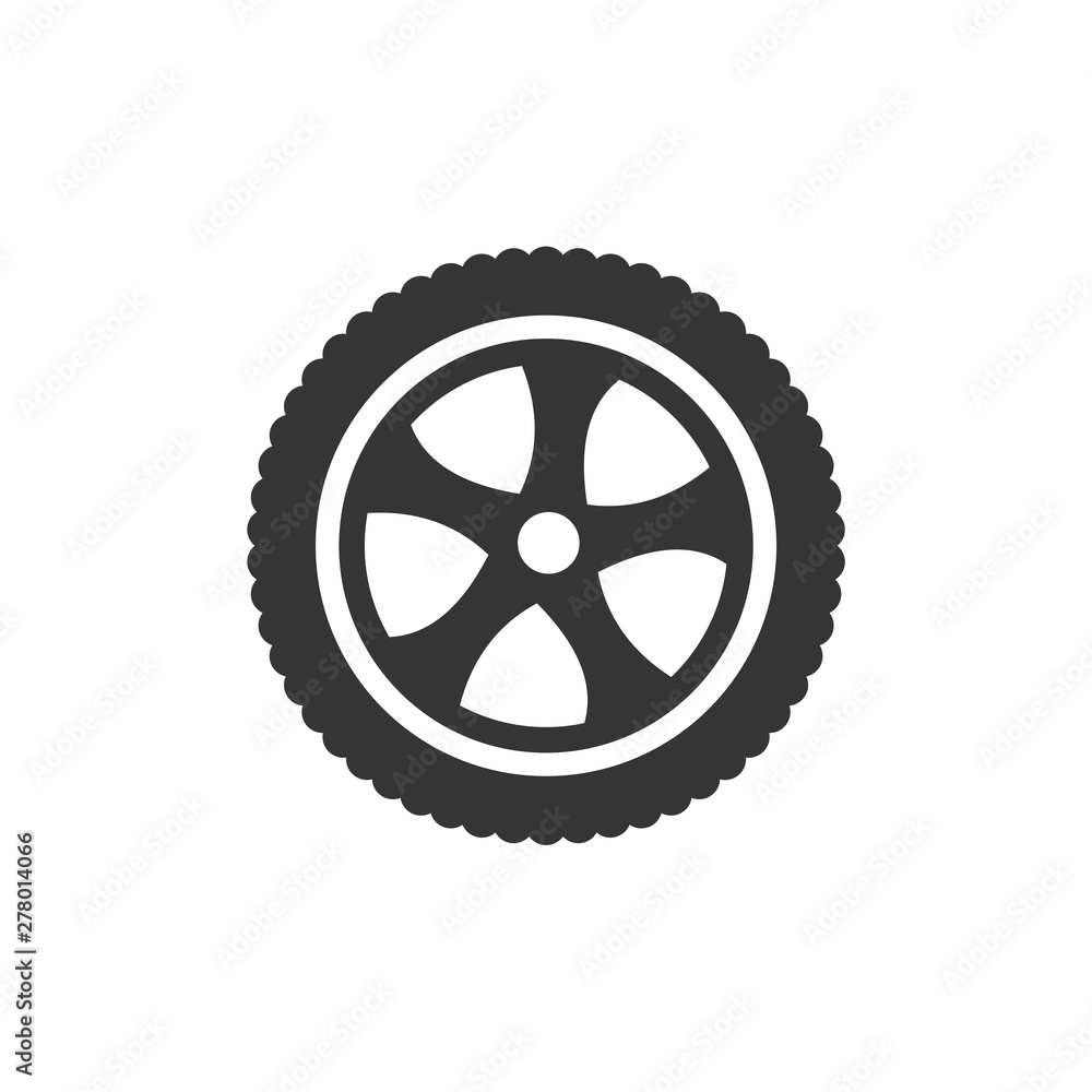 Poster car wheels icon template color editable. wheels symbol vector sign isolated on white background. sim