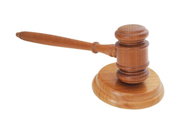 Judge's gavel isolated on white background