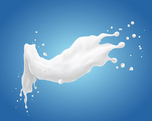 Obraz na płótnie Canvas milk splash and pouring