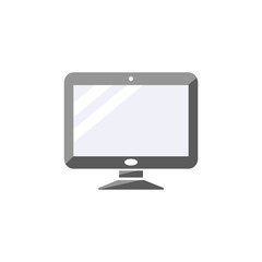 Computer screen color vector icon. Monitor on white background