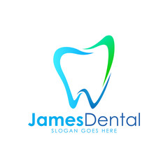 Modern elegant dental logo.