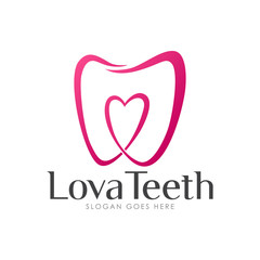 Modern elegant dental logo.