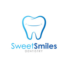 Modern elegant smiles dental logo.