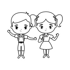 cute little students avatar character