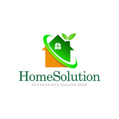 Cleaning Home Leaf Logo