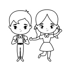 cute little students avatar character