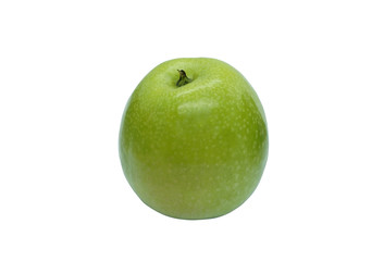 green apples on white background