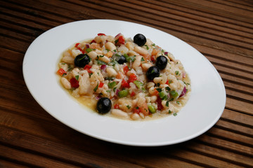 Cod and beans salds summer