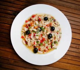 Cod and beans salds summer
