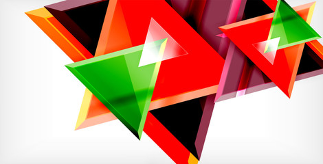 Glossy shiny triangles background