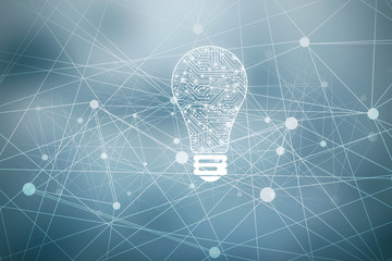   bulb future technology, innovation background, creative idea concept 
