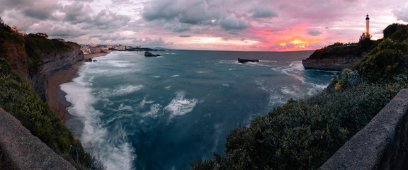 City of Biarritz with its beautiful coast, at the North Basque Country.	