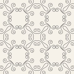 Seamless geometric pattern. Black and white ornamental background. Endless repeating ornate modern art deco texture for wallpaper, packaging, banners, invitations, business cards, fabric prints