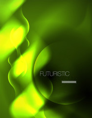 Shiny neon geometric waves template