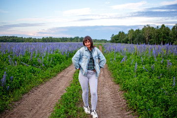 woman in field