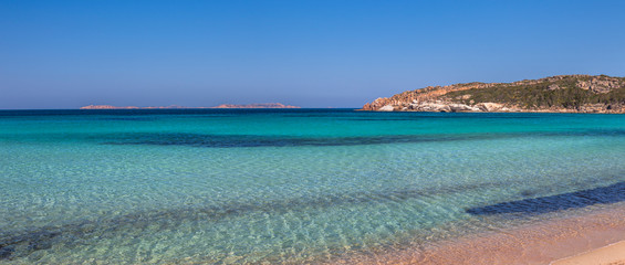view of an island in mediterranean sea. Sardinia, Italy