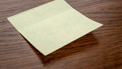 A sticky note with copy space