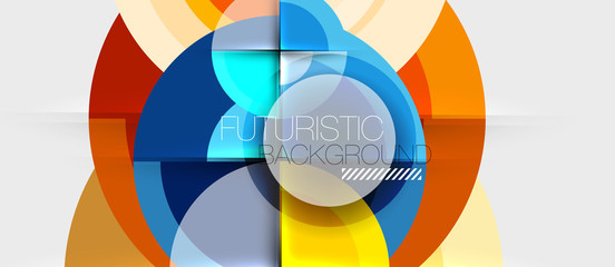 Fototapeta premium Circular geometrical design template