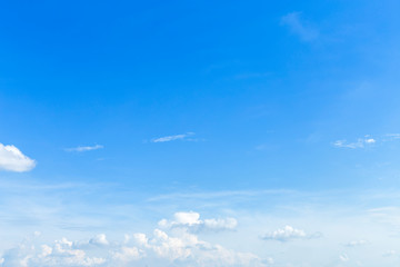 Fototapeta premium blue sky background texture with white clouds.