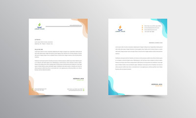 Abtract Letterhead Design Modern Business Letterhead Design Template - vector