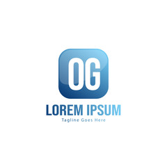 Obraz premium Initial OG logo template with modern frame. Minimalist OG letter logo vector illustration
