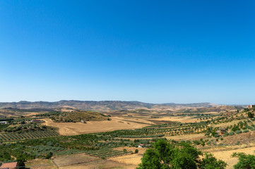 Fototapeta na wymiar Beautiful Sicilian Landscape, Barrafranca, Enna, Sicily, Italy, Europe