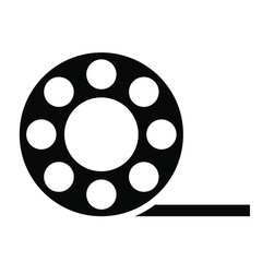  Film reel vector icon. Logo element illustration. film reel design. film reel concept. Can be used in web sites and mobile.