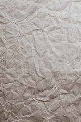 Brown crumpled paper for background