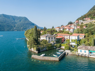 Fototapeta na wymiar Lake of Como, house of George Clooney. Laglio (Italy) 