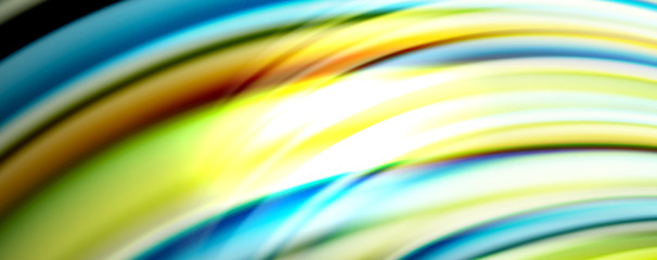 Fototapeta premium Fluid color waves with light effects, vector abstract background