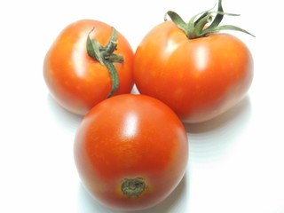 A picture of fresh tomato's isolated on white background