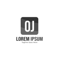 Obraz premium Initial OJ logo template with modern frame. Minimalist OJ letter logo vector illustration