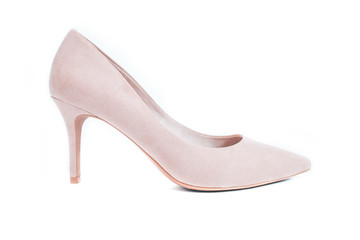 Lite Pink Ladies Hill Shoe Isolated white