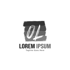Initial OL logo template with modern frame. Minimalist OL letter logo vector illustration