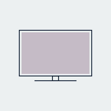Monitor icon, Smart TV.Vector Illustration