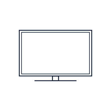 Monitor line icon, Smart TV.Vector Illustration