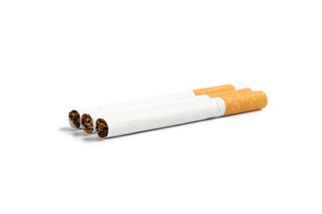 Cigarette on the white background