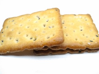 A picture of salty Cookie's isolated on white background