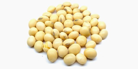 A picture of soybean's isolated on a white background