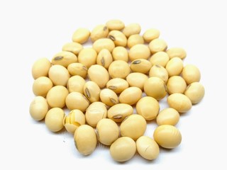 A picture of soybean's isolated on white background