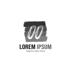 Initial OO logo template with modern frame. Minimalist OO letter logo vector illustration