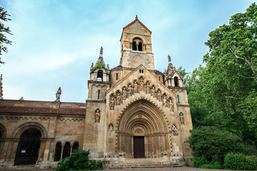 Fototapeta na wymiar Old Jak Chapel in Vajdahunyad Castle in Budapest, Hungary