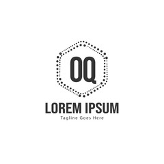 Obraz premium Initial OQ logo template with modern frame. Minimalist OQ letter logo vector illustration